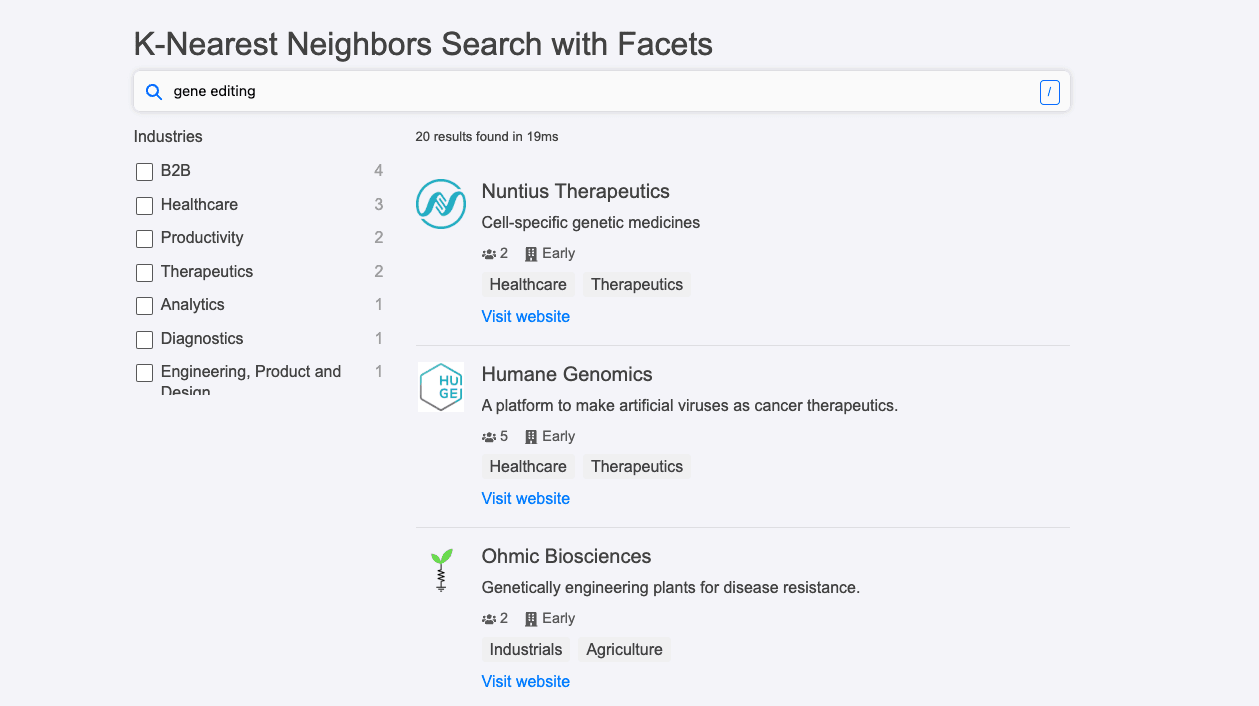 Enhancing Your KNN Search UI with Faceting: A Follow-Up Guide